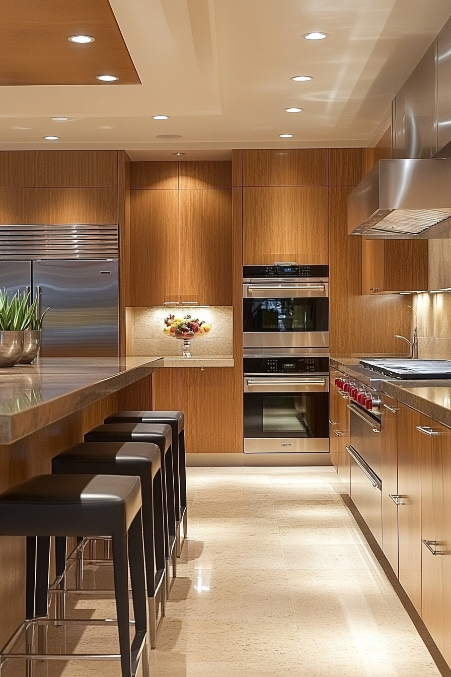 23. Cedarwood Bold Accent (Brown Kitchen Ideas) - Brown Kitchen Ideas