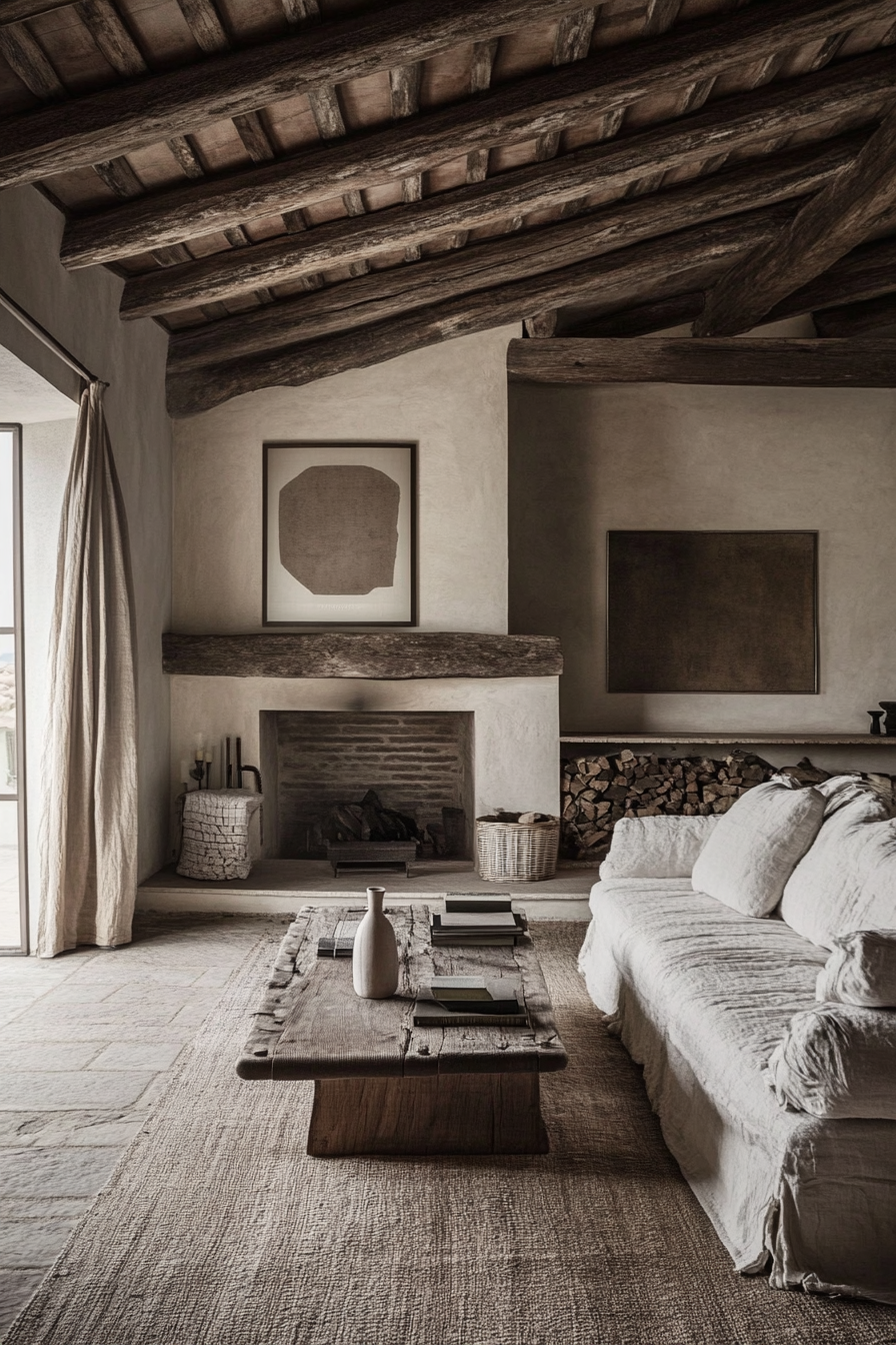 9. Rustic Mocha Retreat (Earth Tones Living Room Ideas) - Earth Tones Living Room Ideas