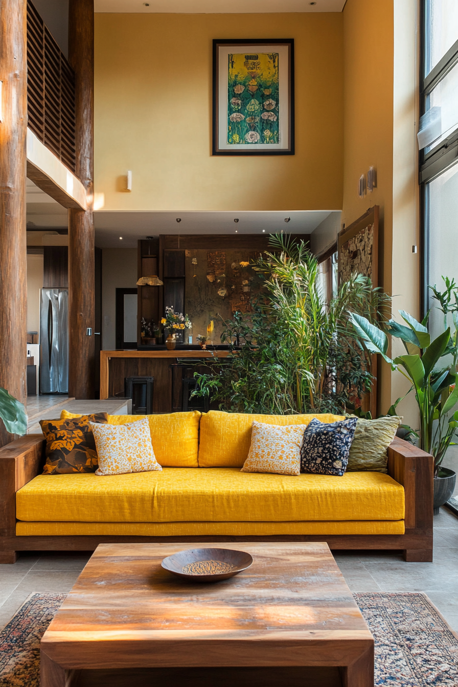 20. Saffron Glow (Earth Tones Living Room Ideas) - Earth Tones Living Room Ideas