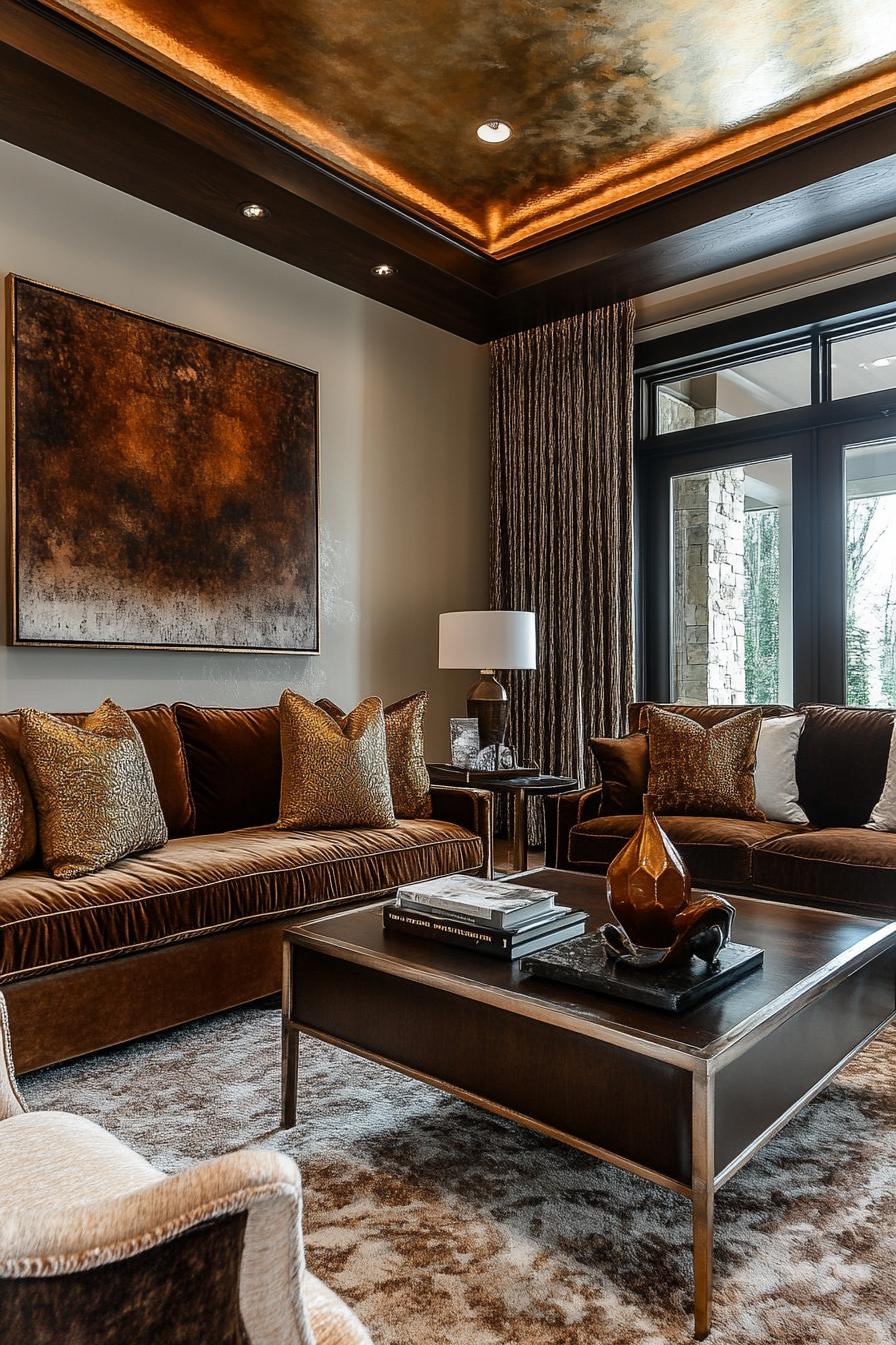 25. Chestnut Chic (Earth Tones Living Room Ideas) - Earth Tones Living Room Ideas