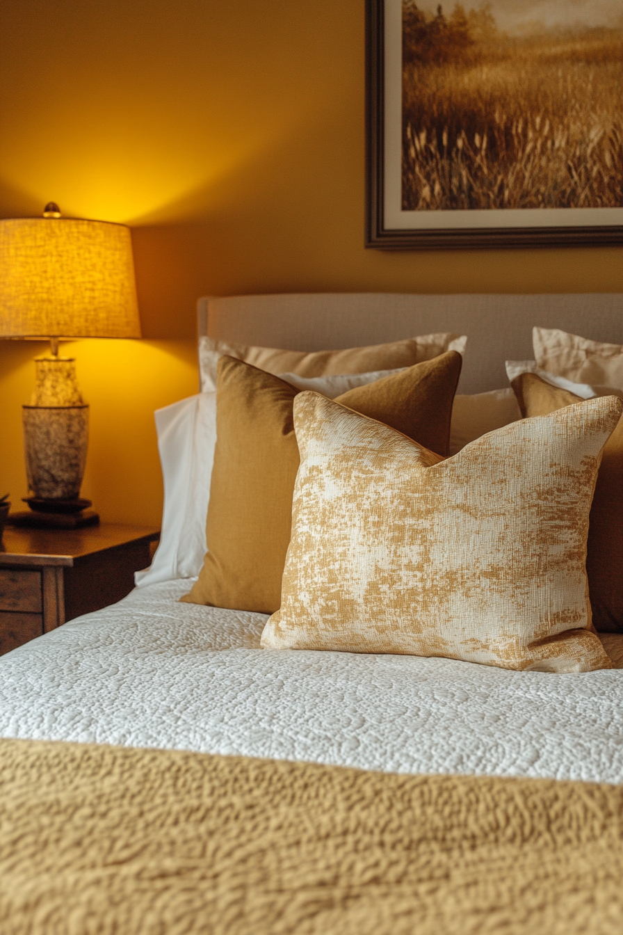 9. Golden Wheat Retreat (Earth Tones Bedroom Ideas) - Earth Tones Bedroom Ideas