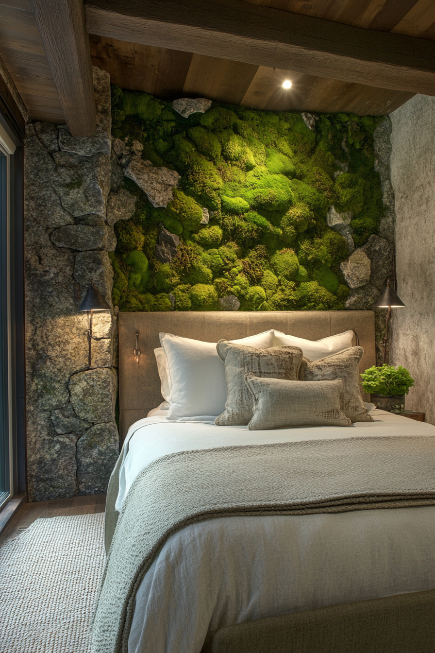 12. Moss and Stone Sanctuary (Earth Tones Bedroom Ideas) - Earth Tones Bedroom Ideas