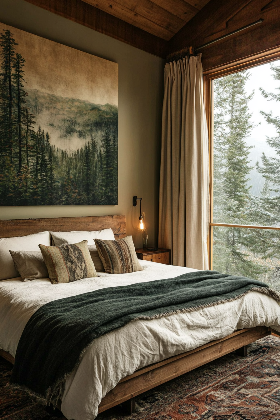 17. Pine Forest Escape (Earth Tones Bedroom Ideas) - Earth Tones Bedroom Ideas
