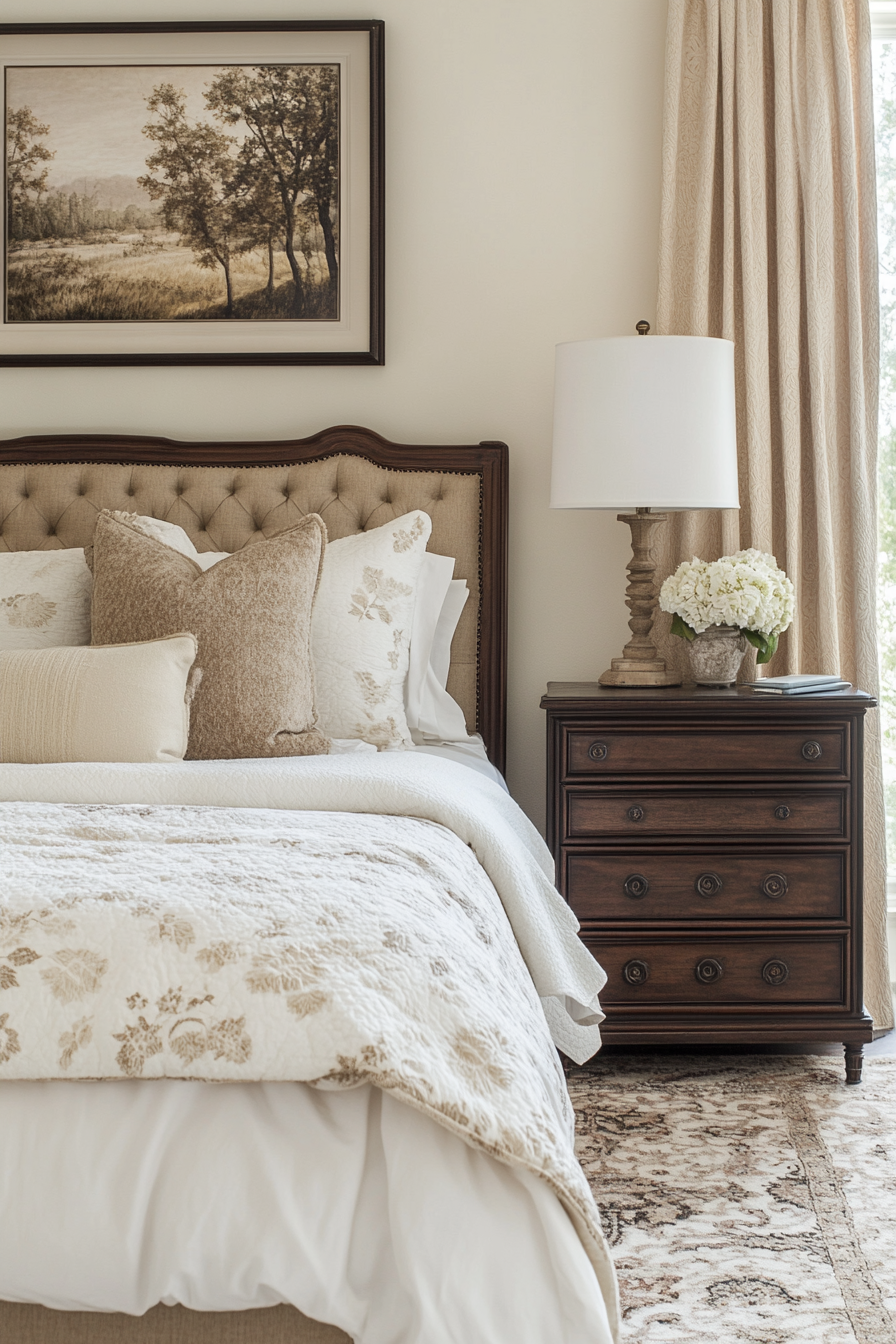 22. Espresso and Cream Elegance (Earth Tones Bedroom Ideas) - Earth Tones Bedroom Ideas