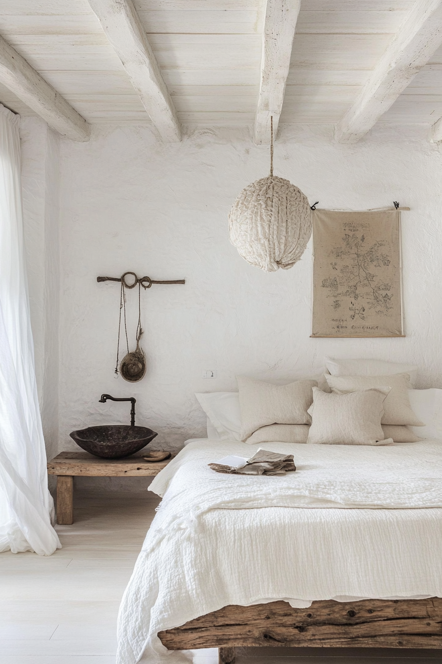 6. Rustic White Retreat (White Bedroom Ideas) - White Bedroom Ideas