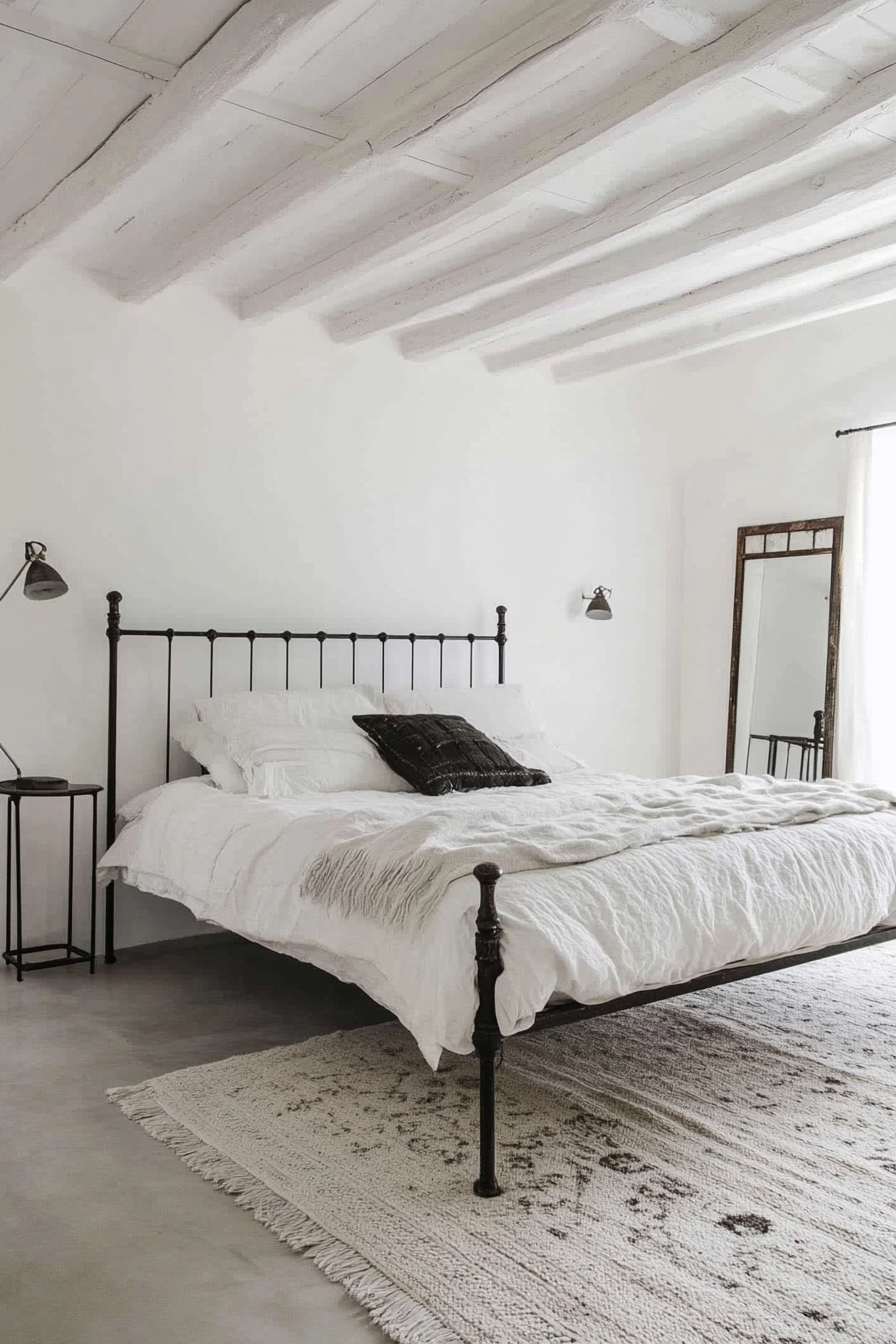 7. Industrial Minimalism (White Bedroom Ideas) - White Bedroom Ideas