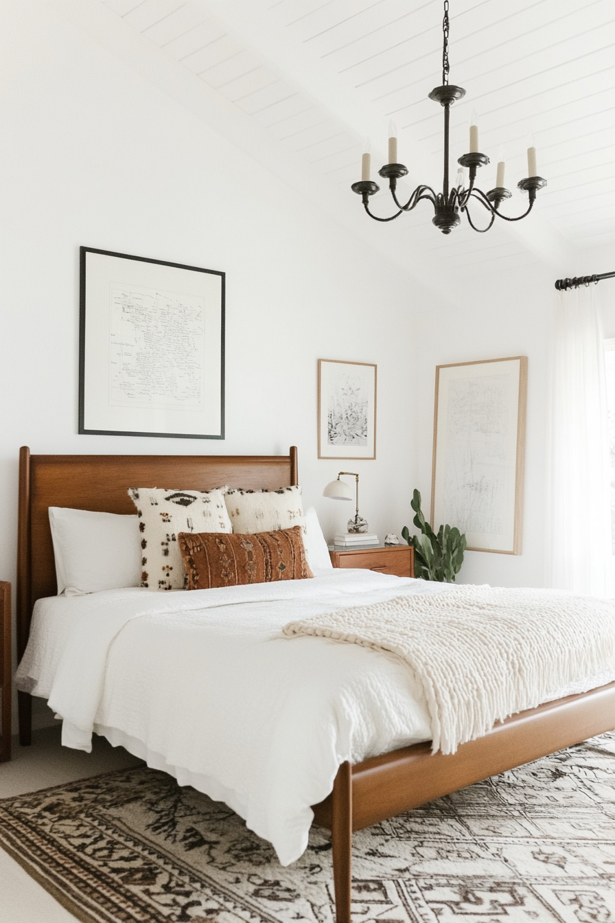 14. Mid-Century Modern Simplicity (White Bedroom Ideas) - White Bedroom Ideas