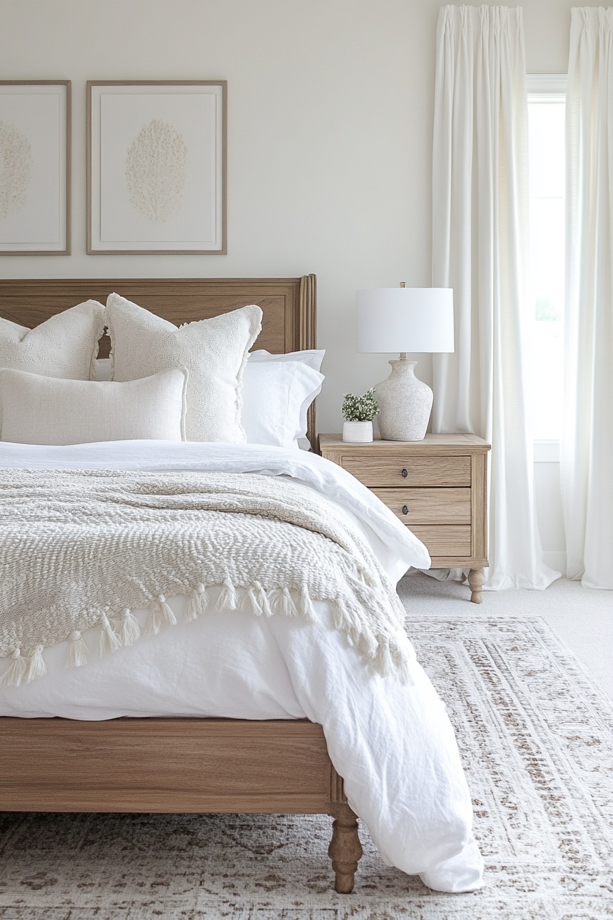 17. Transitional Tranquility (White Bedroom Ideas) - White Bedroom Ideas