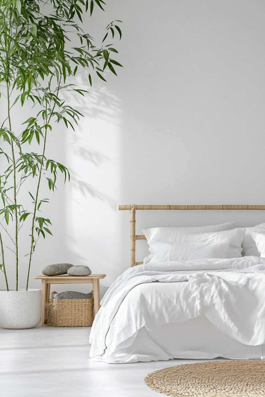 21. Zen White Sanctuary (White Bedroom Ideas) - White Bedroom Ideas