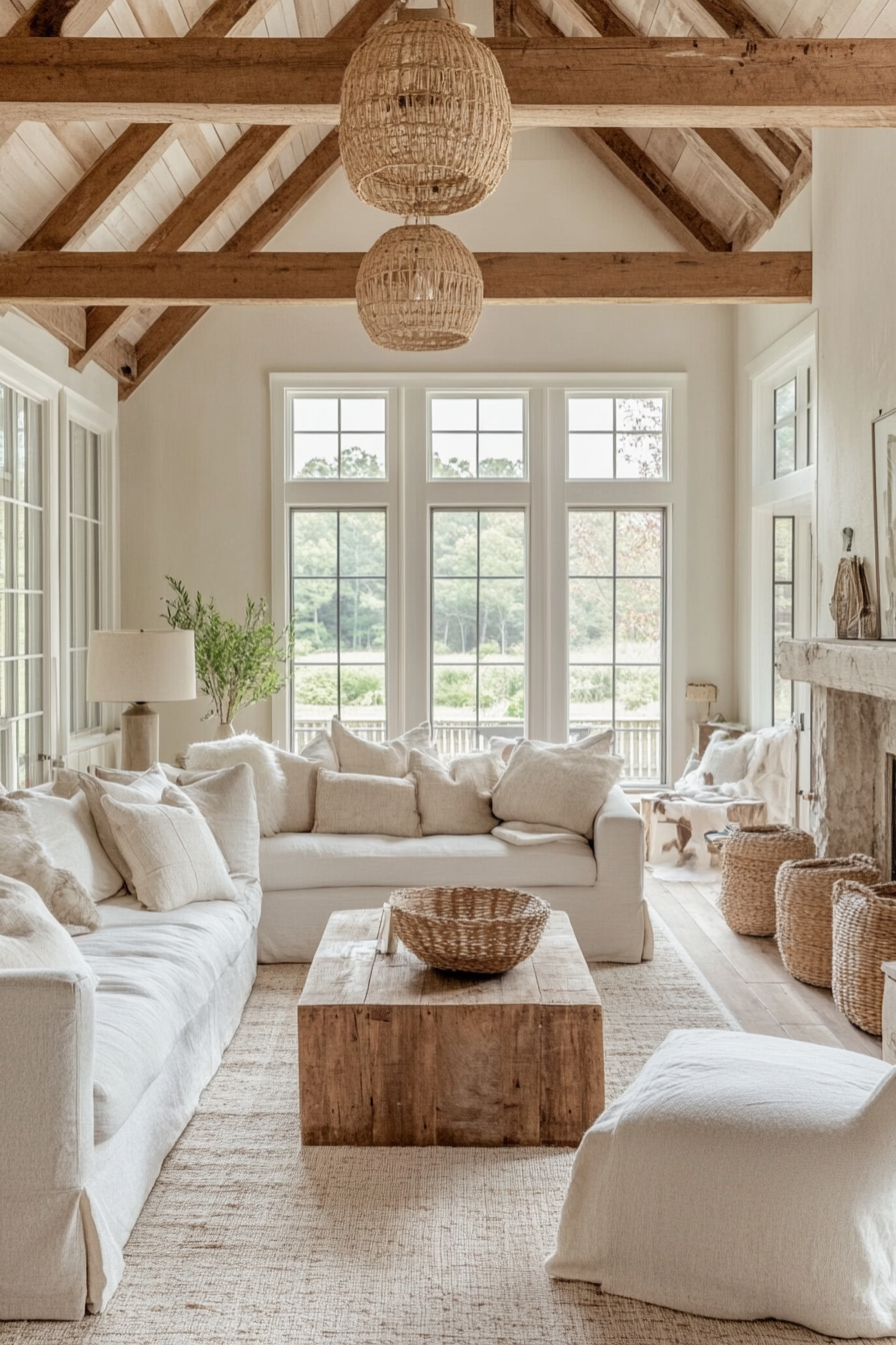 1. Farmhouse Charm (Country Living Room Ideas) - Country Living Room Ideas