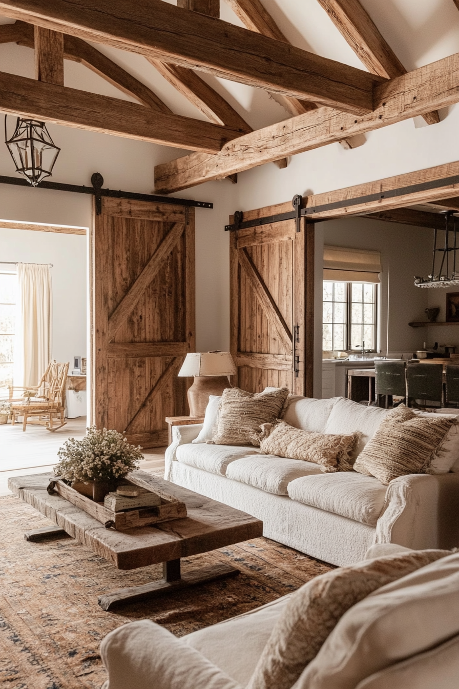 16. Barn-inspired Design (Country Living Room Ideas) - Country Living Room Ideas