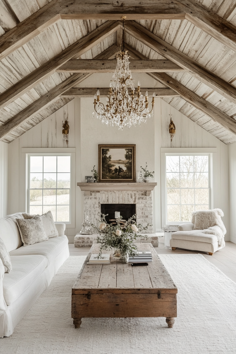 23. Farmhouse Glam (Country Living Room Ideas) - Country Living Room Ideas