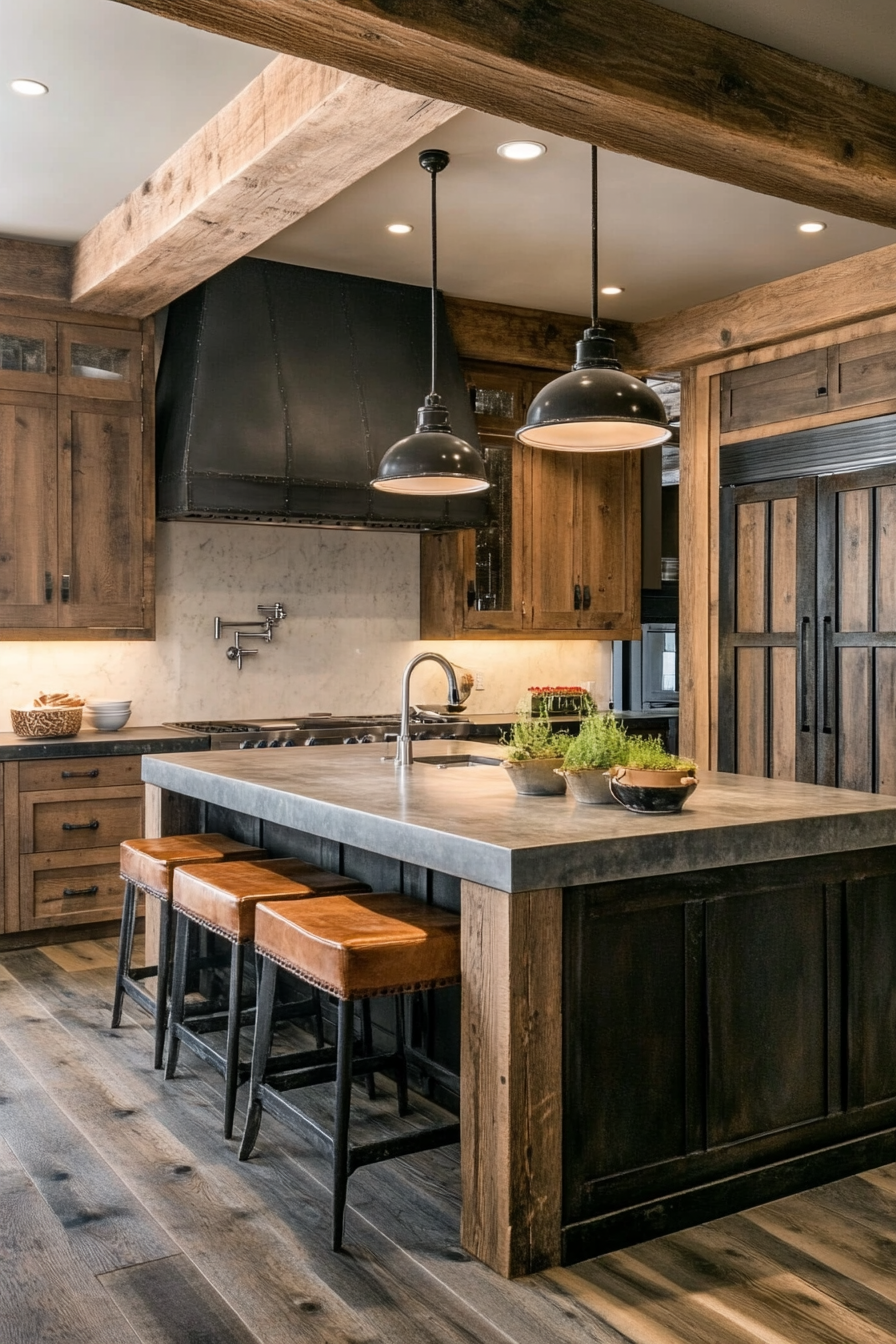 2. Vintage Steel & Wood (Industrial Kitchen Ideas) - Industrial Kitchen Ideas