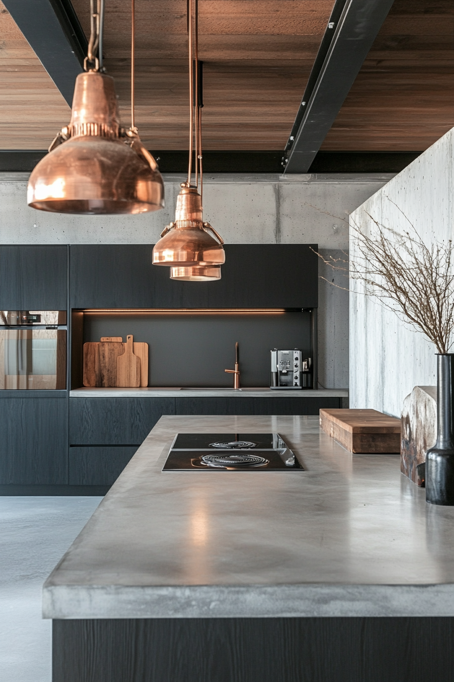 4. Concrete & Copper (Industrial Kitchen Ideas) - Industrial Kitchen Ideas