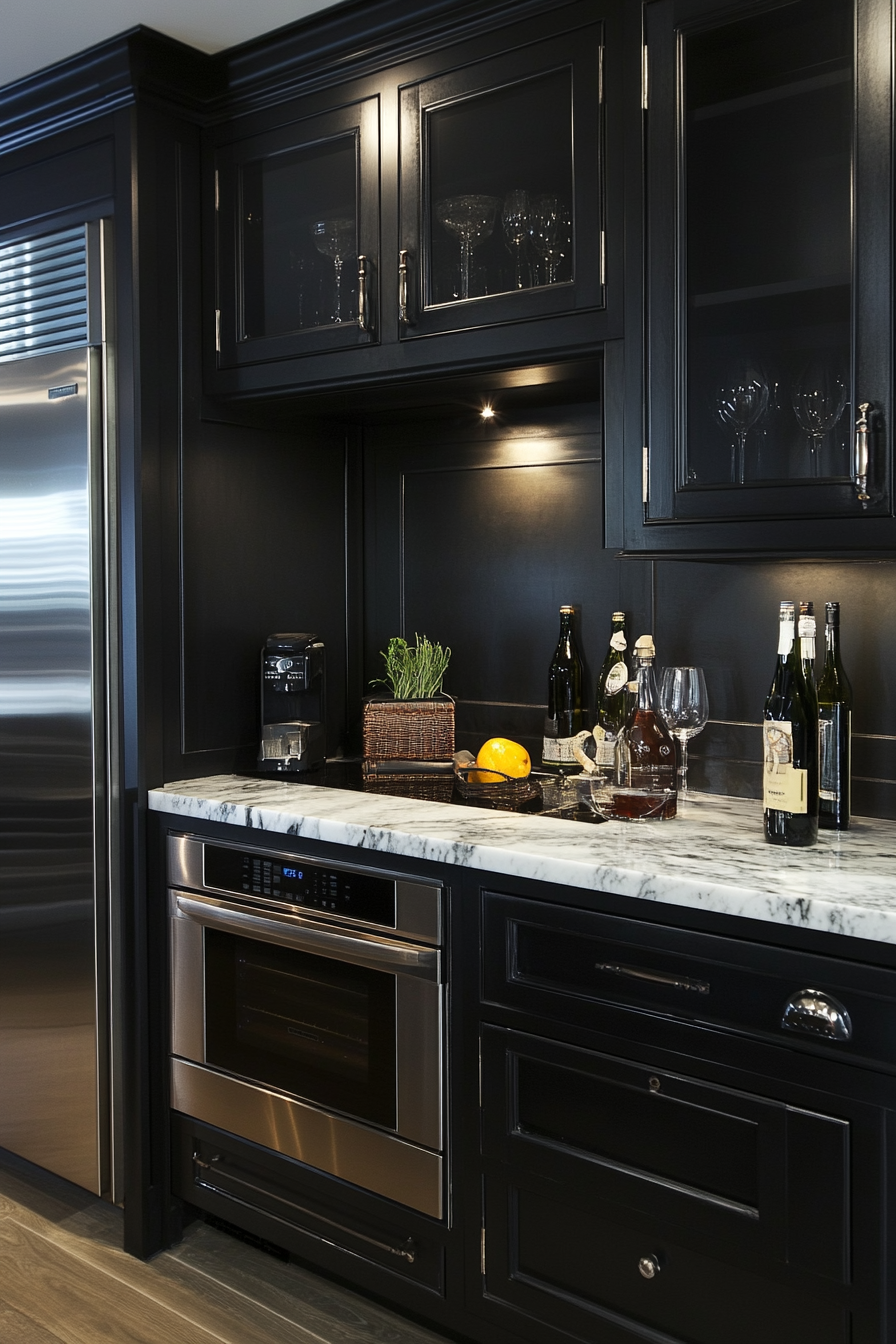 7. Matte Black Elegance (Industrial Kitchen Ideas) - Industrial Kitchen Ideas