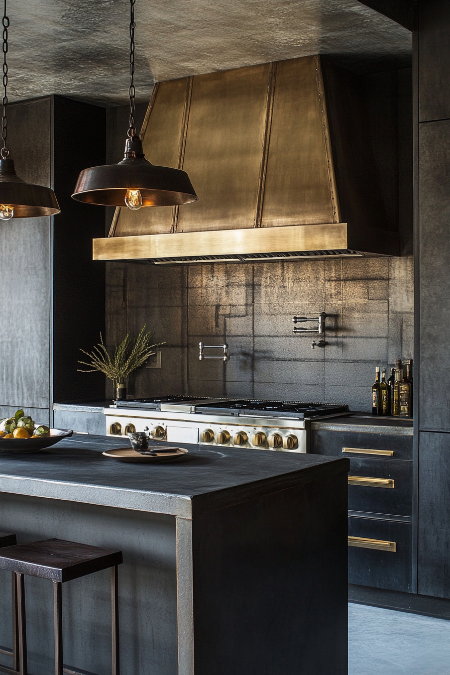 21. Industrial Glam (Industrial Kitchen Ideas) - Industrial Kitchen Ideas