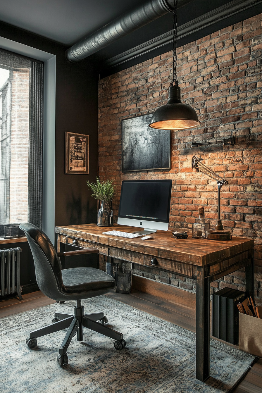 2. Industrial Chic (Home Office Bedroom Ideas) - Home Office Bedroom Ideas