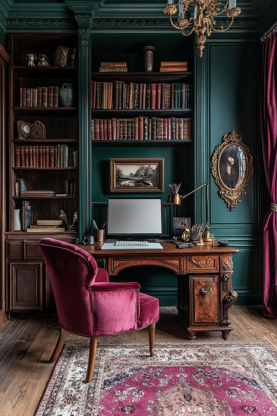 16. Vintage Victorian (Home Office Bedroom Ideas) - Home Office Bedroom Ideas