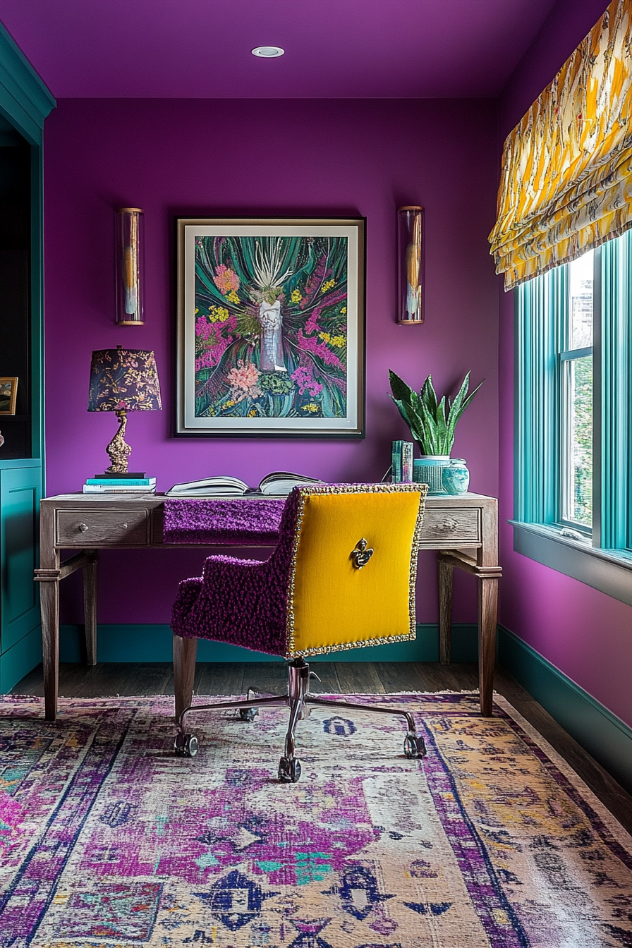 17. Eclectic Fusion (Home Office Bedroom Ideas) - Home Office Bedroom Ideas