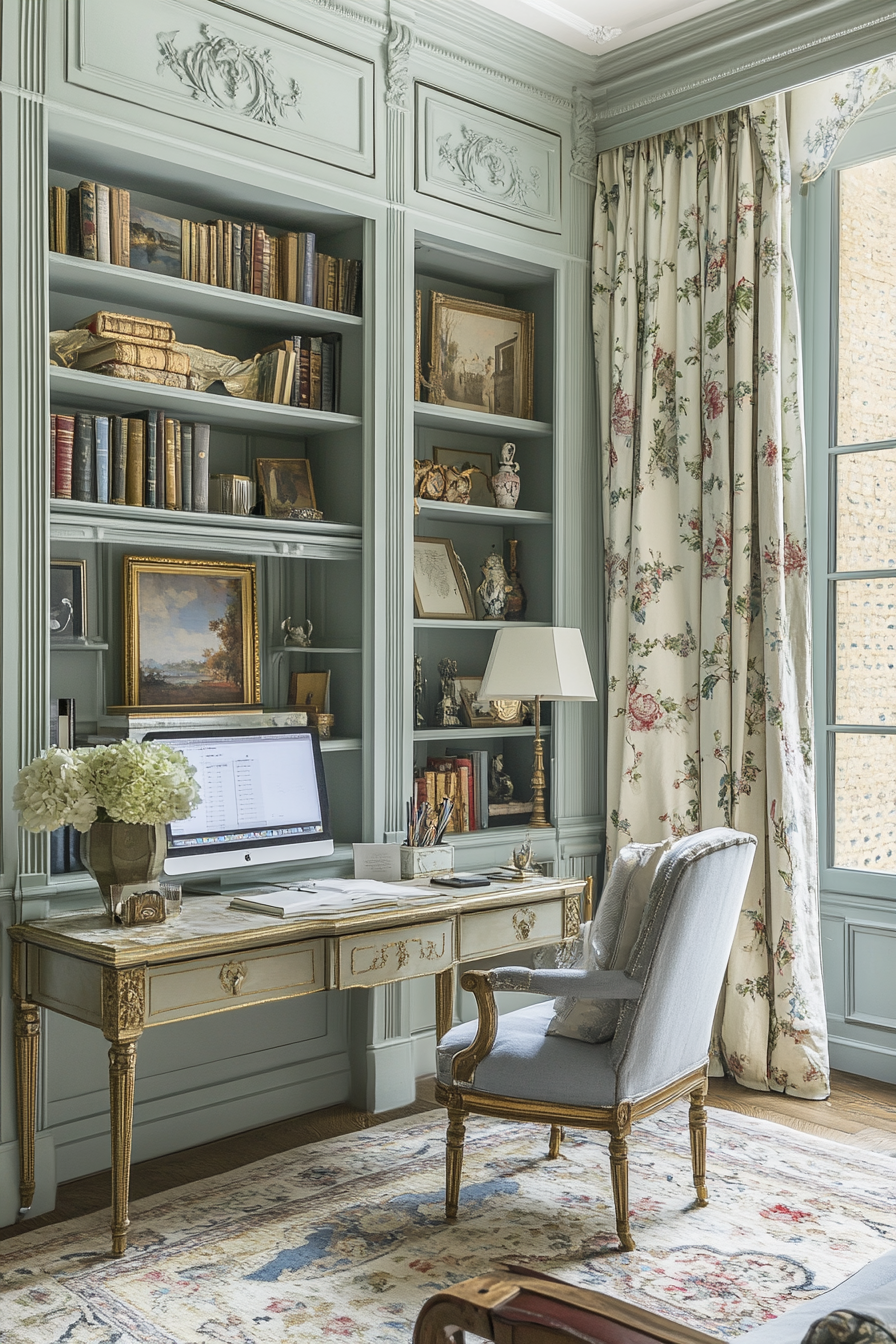 24. French Provincial (Home Office Bedroom Ideas) - Home Office Bedroom Ideas