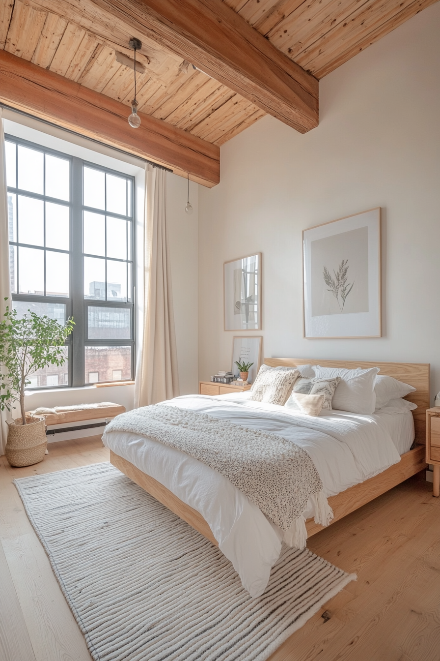 1. Scandi Minimalism Loft (Loft Bedroom Ideas) - Loft Bedroom Ideas