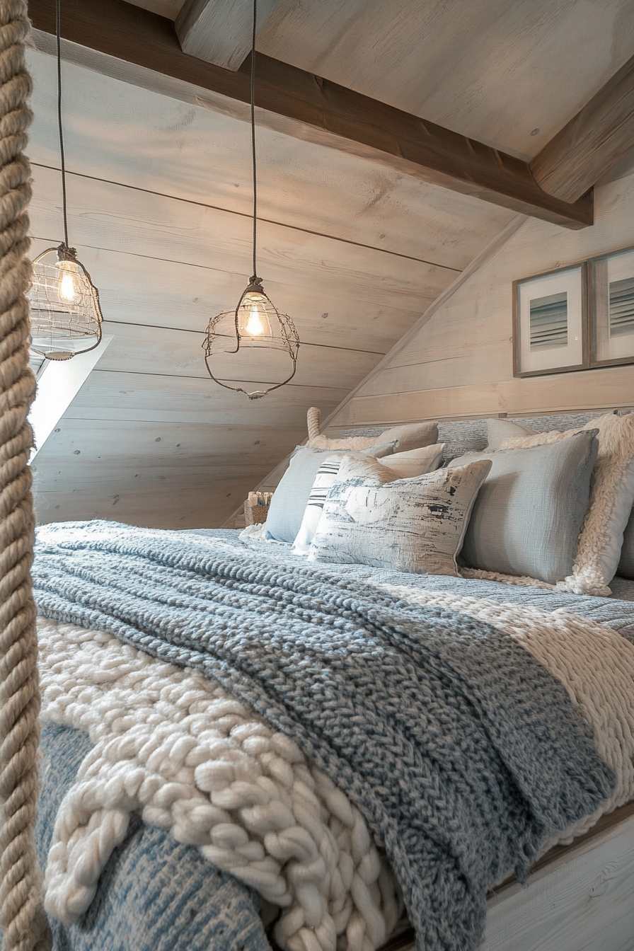 7. Coastal Retreat Loft (Loft Bedroom Ideas) - Loft Bedroom Ideas