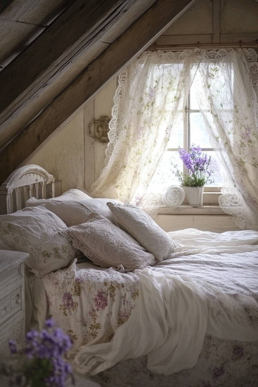 14. French Country Loft (Loft Bedroom Ideas) - Loft Bedroom Ideas