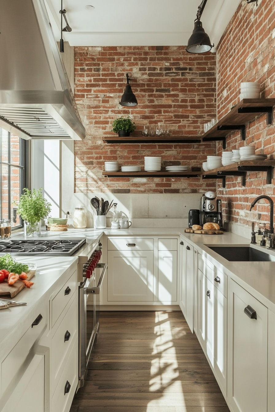 5. Industrial Cream Fusion (Cream Kitchen Ideas) - Cream Kitchen Ideas