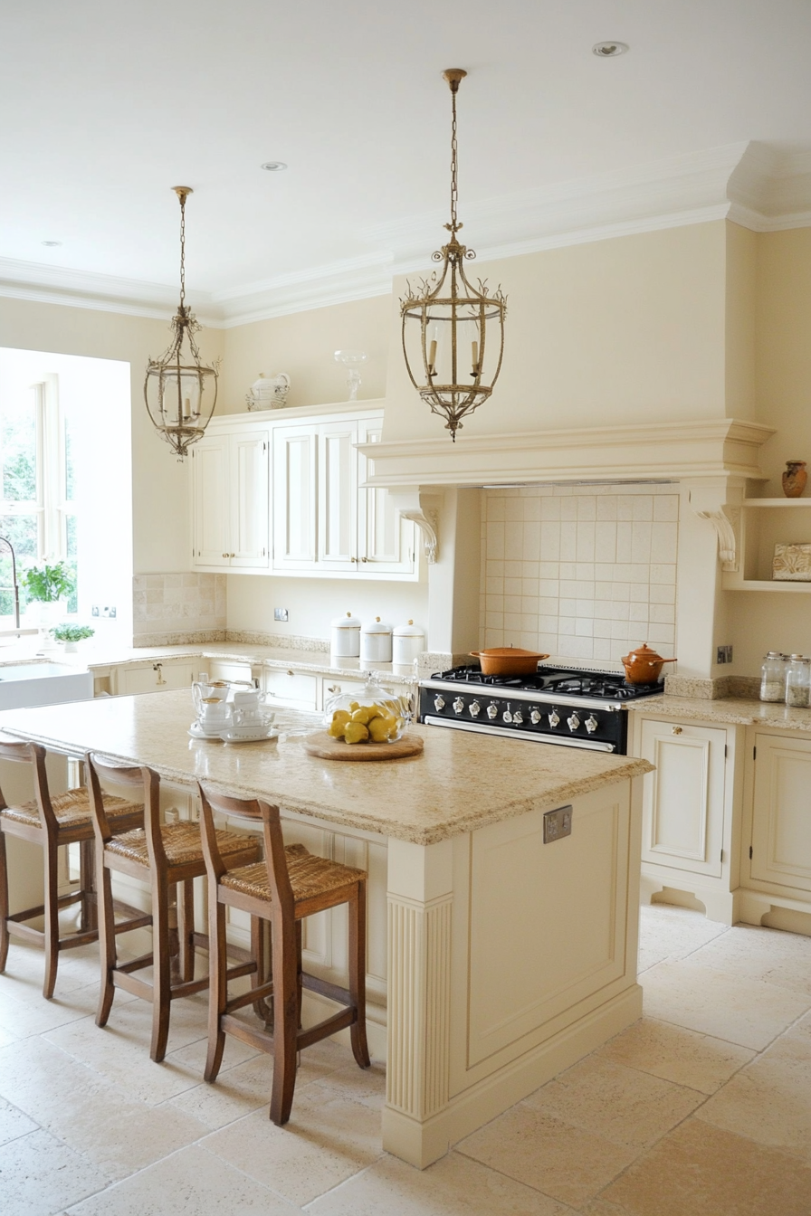 10. French Country Cream (Cream Kitchen Ideas) - Cream Kitchen Ideas