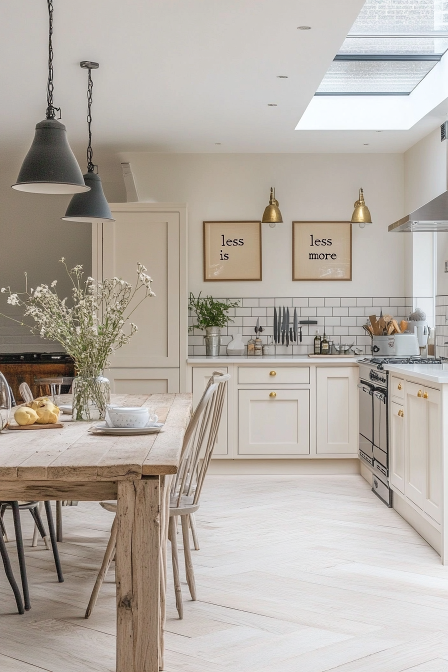12. Scandinavian Cream Simplicity (Cream Kitchen Ideas) - Cream Kitchen Ideas
