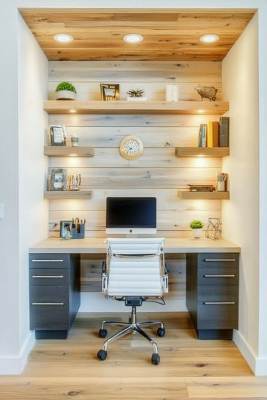 1. Minimalist Chic (Small Office Ideas) - Small Office Ideas