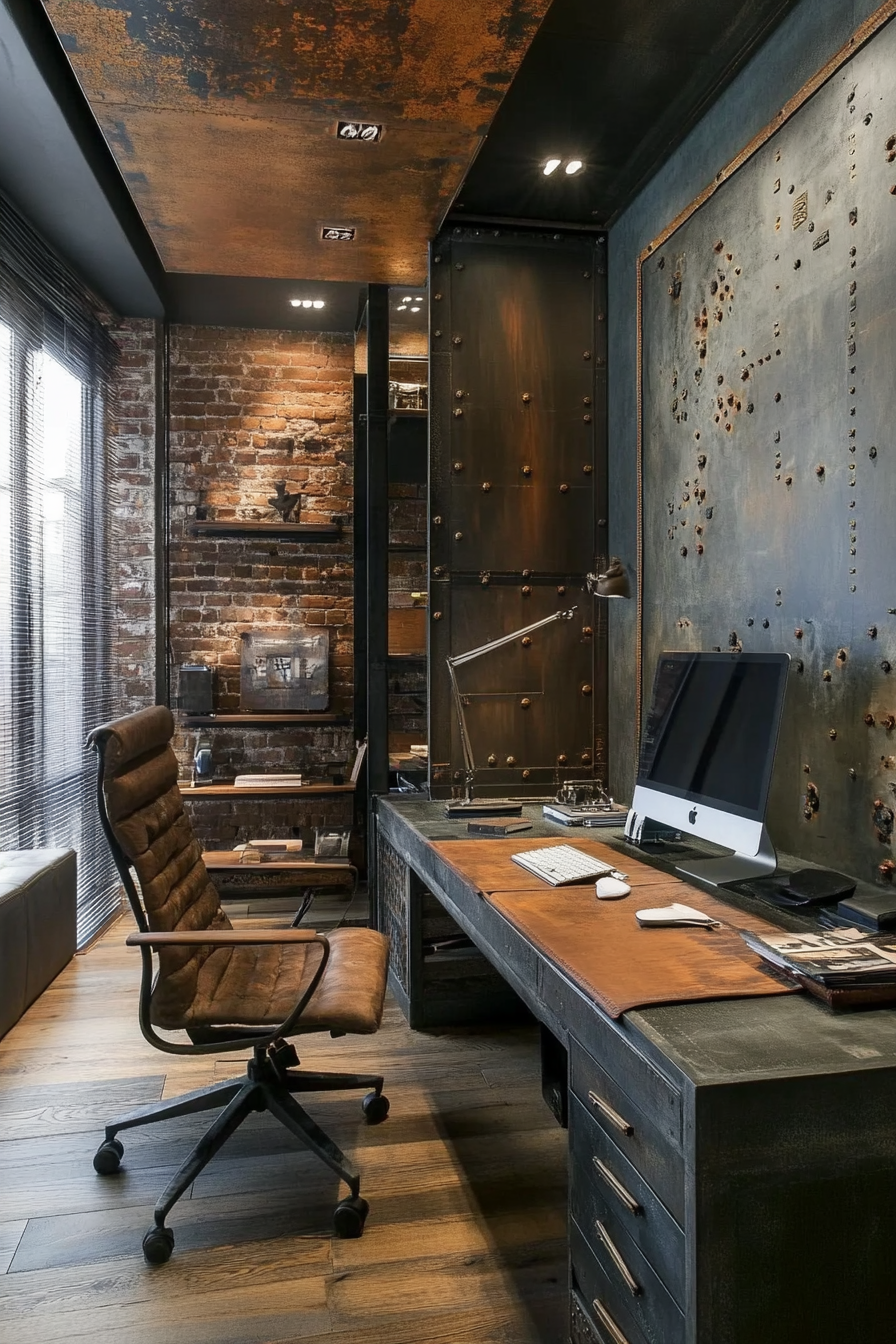 2. Industrial Modern (Small Office Ideas) - Small Office Ideas