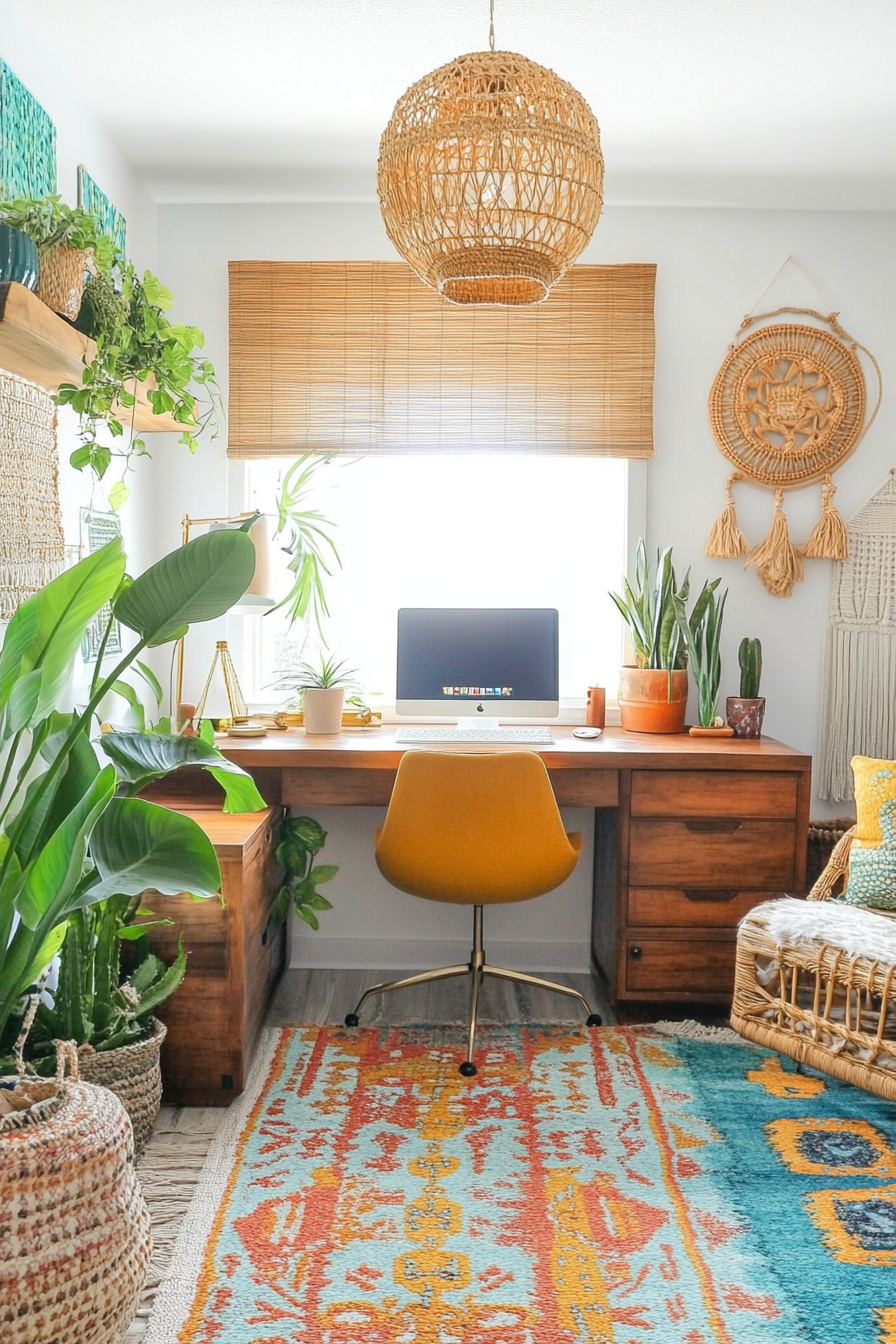 5. Boho Retreat (Small Office Ideas) - Small Office Ideas