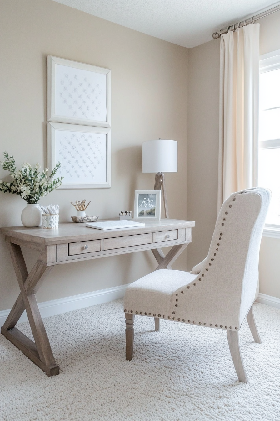 18. Neutral Calm (Small Office Ideas) - Small Office Ideas