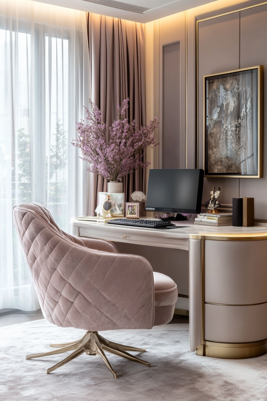23. Soft Elegance (Small Office Ideas) - Small Office Ideas