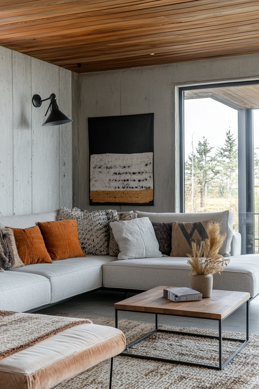 2. Modern Industrial Chic (Light Gray Living Room Ideas) - Light Gray Living Room Ideas