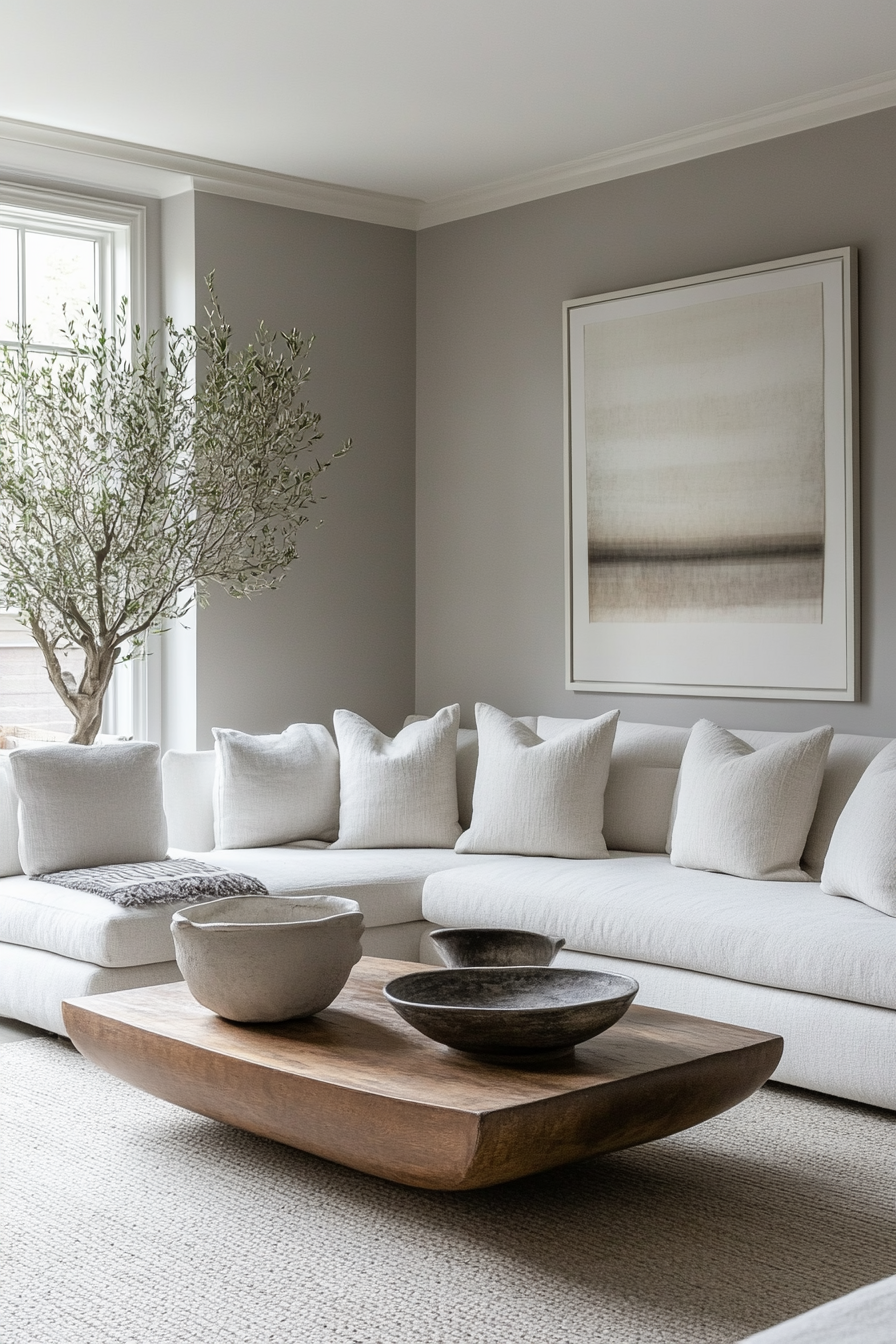 9. Minimalist Zen (Light Gray Living Room Ideas) - Light Gray Living Room Ideas