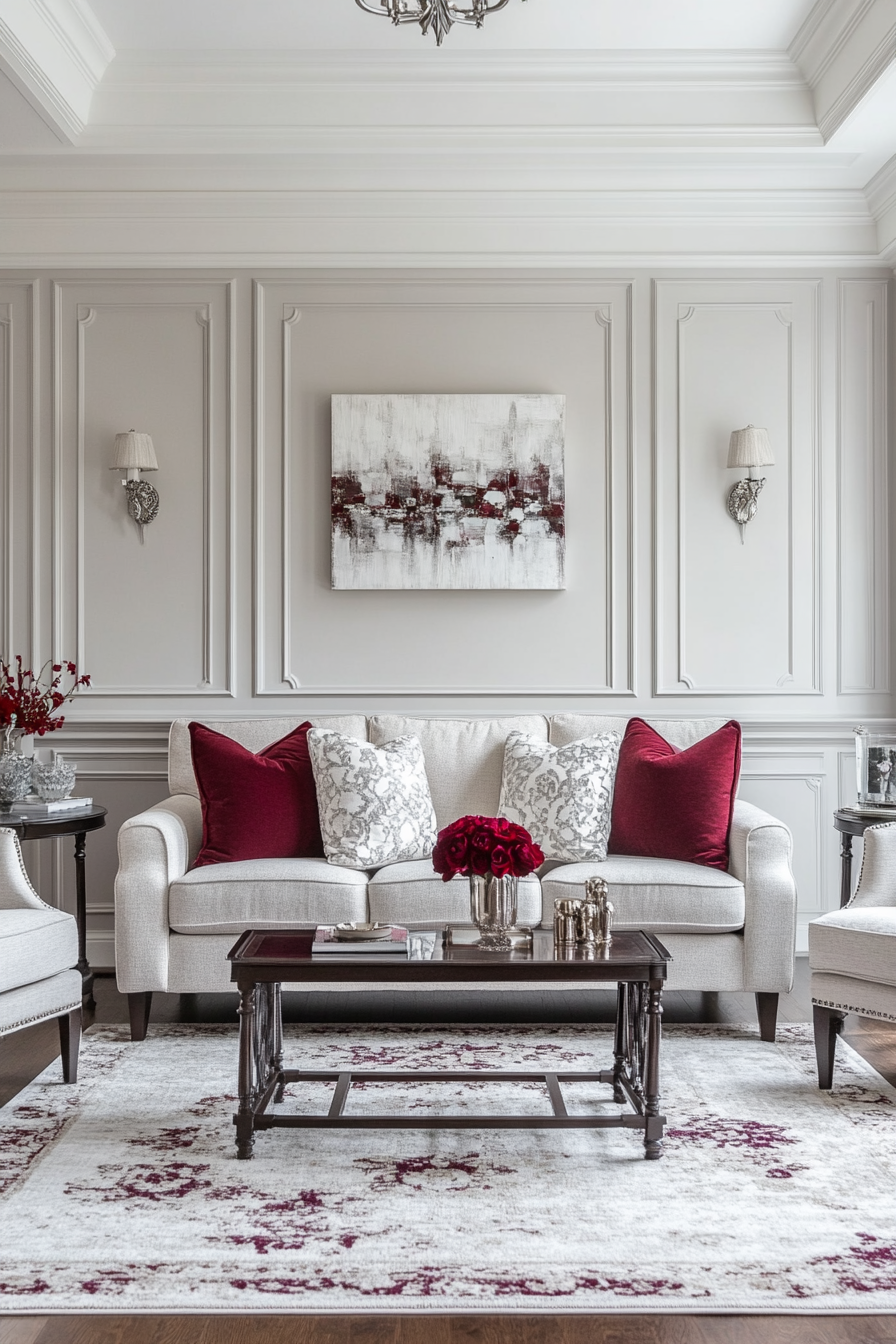 10. Traditional Elegance (Light Gray Living Room Ideas) - Light Gray Living Room Ideas