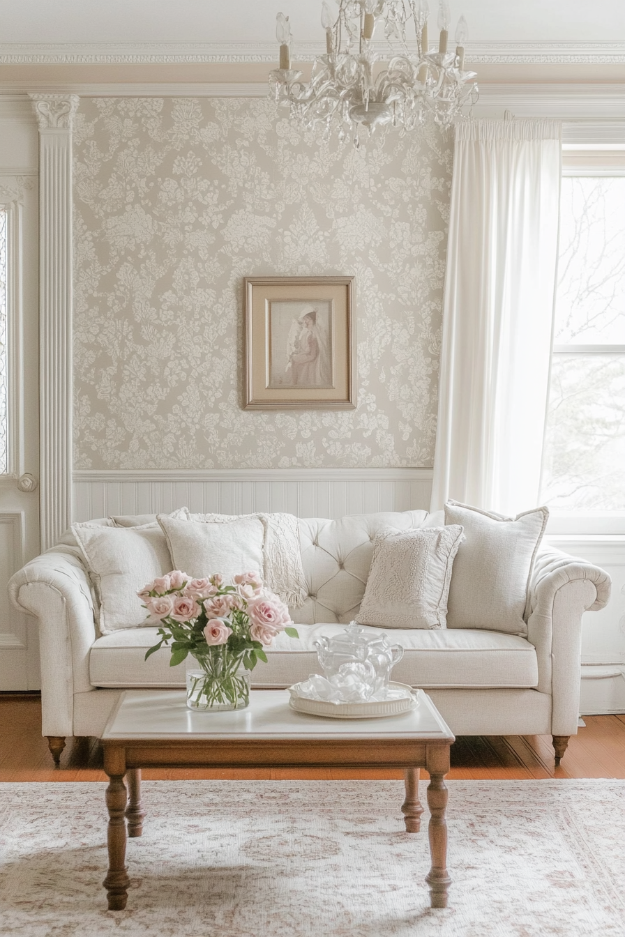 13. Vintage Victorian (Light Gray Living Room Ideas) - Light Gray Living Room Ideas