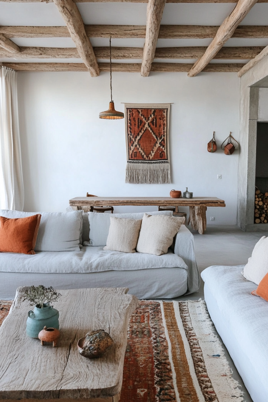 22. Southwestern Warmth (Light Gray Living Room Ideas) - Light Gray Living Room Ideas