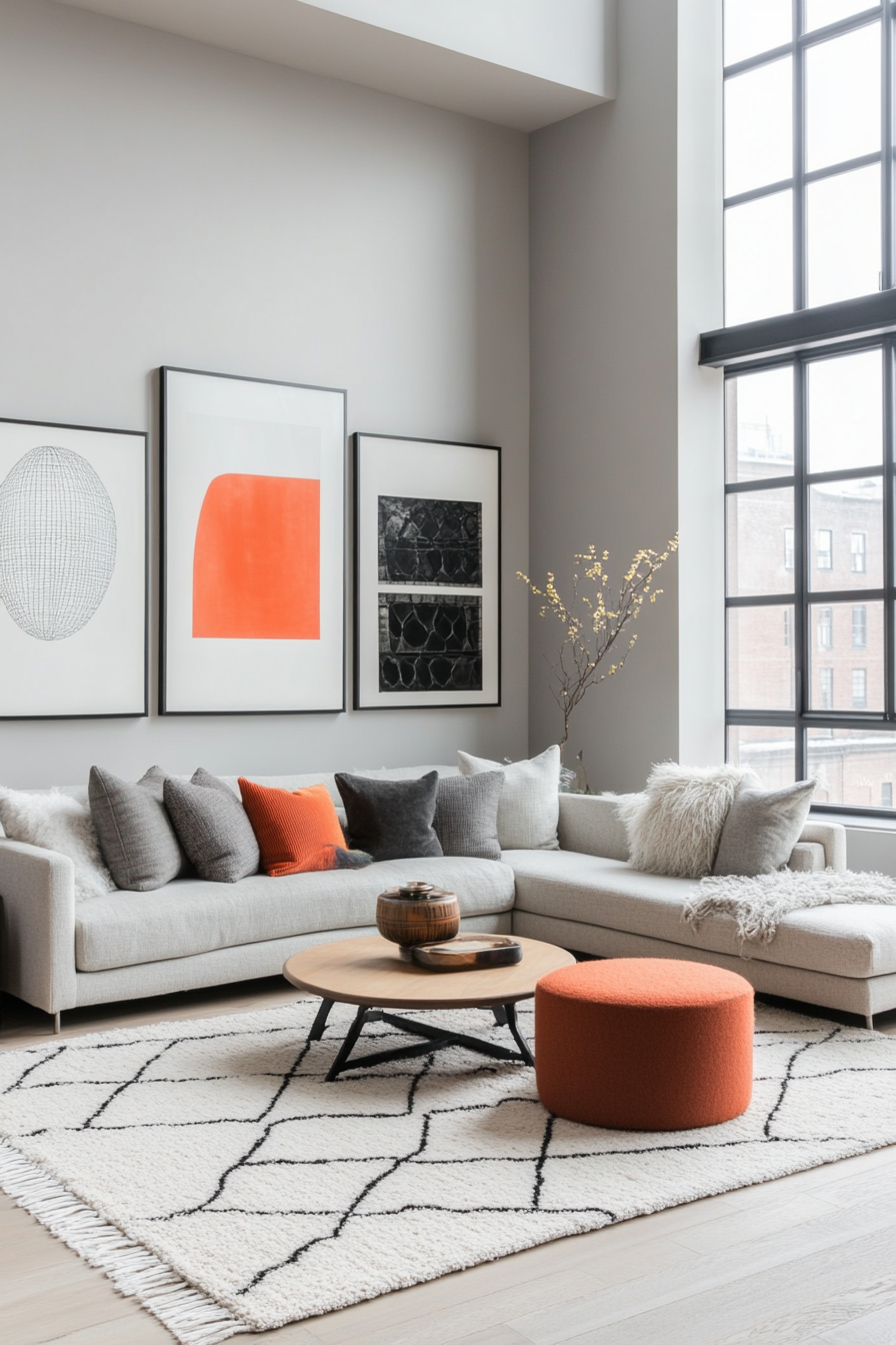 27. Artistic Loft (Light Gray Living Room Ideas) - Light Gray Living Room Ideas