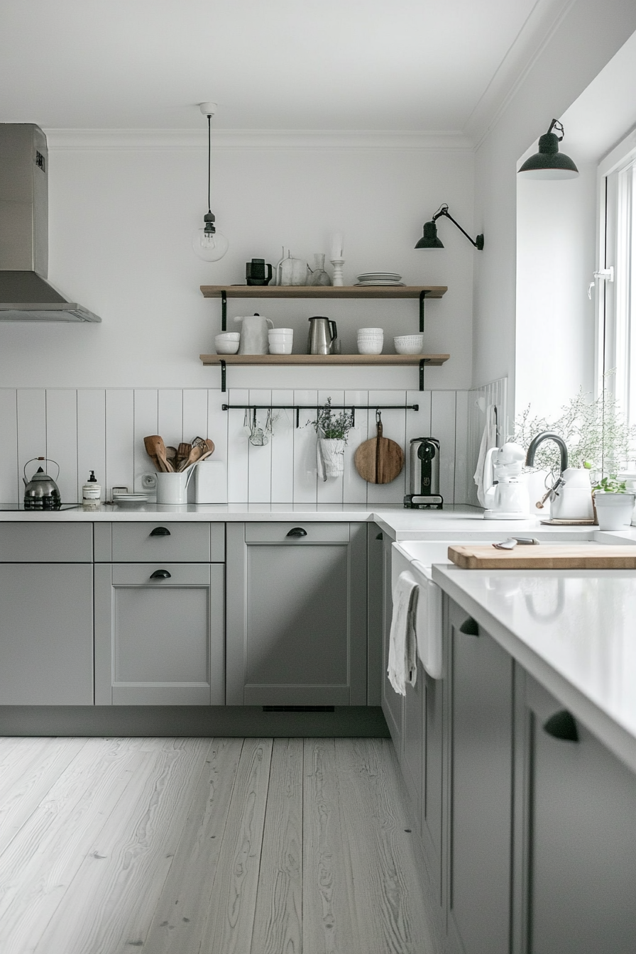 5. Scandinavian Simplicity (Grey And White Kitchen Ideas) - Grey And White Kitchen Ideas