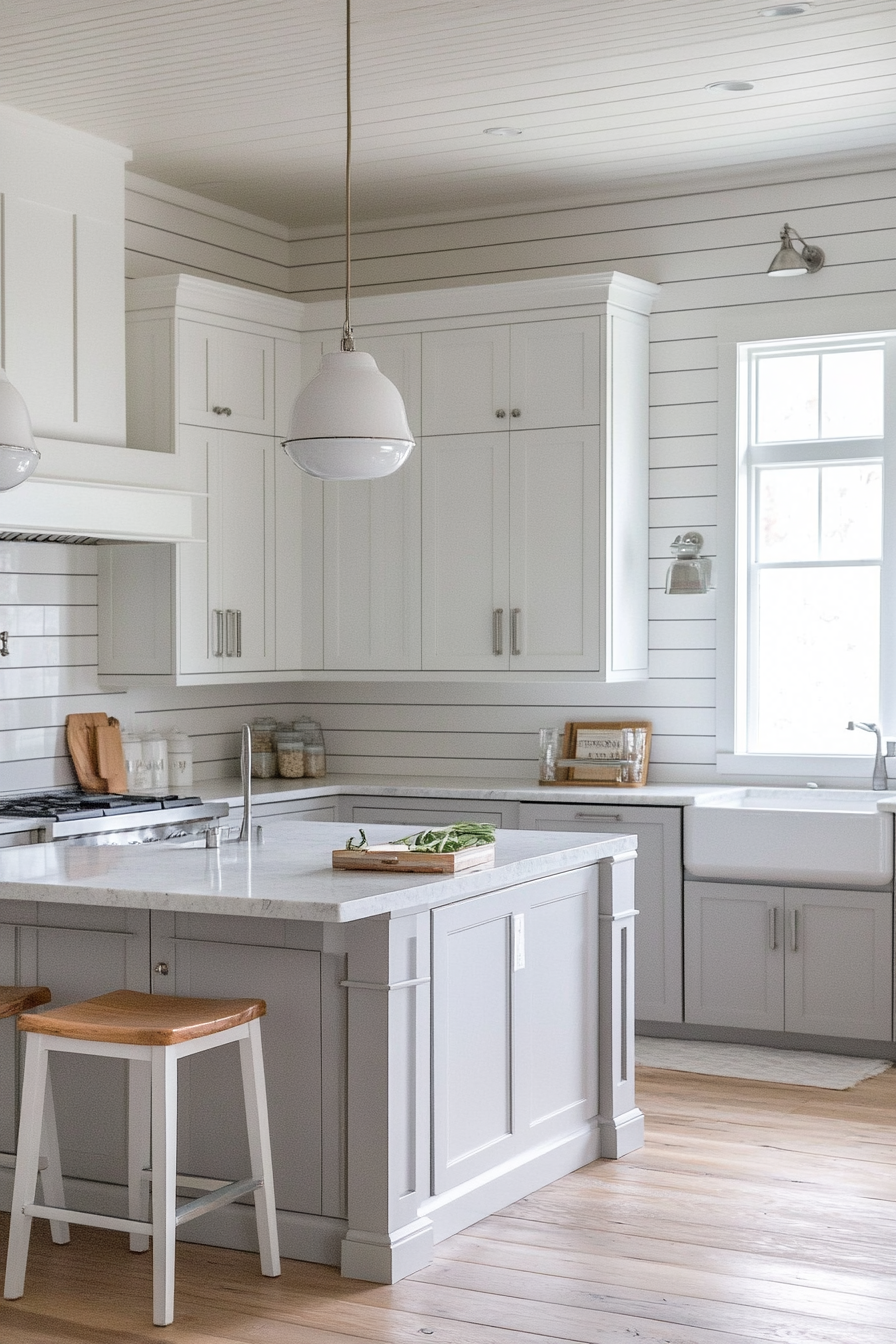 8. Coastal Retreat (Grey And White Kitchen Ideas) - Grey And White Kitchen Ideas