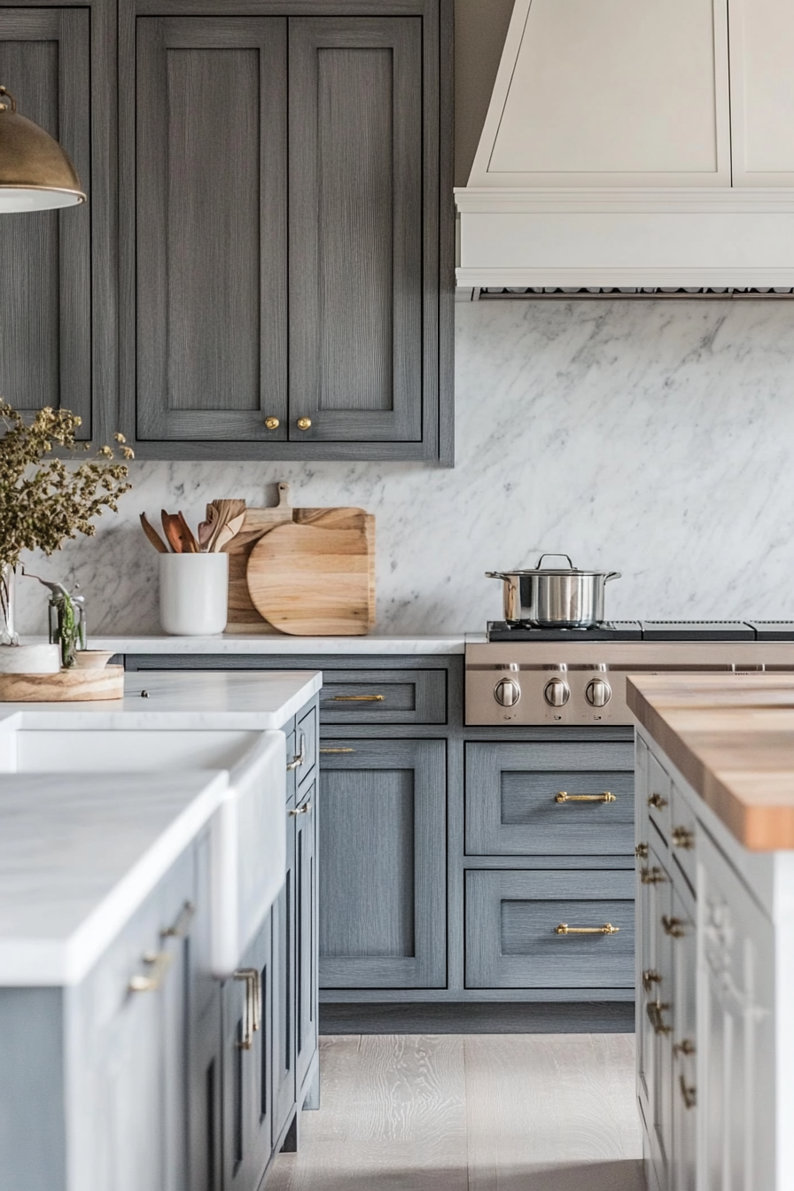 13. Textured Finishes (Grey And White Kitchen Ideas) - Grey And White Kitchen Ideas