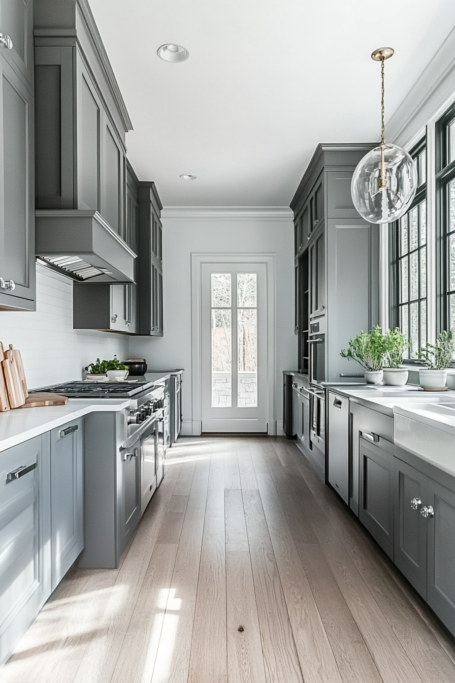 14. Monochromatic Harmony (Grey And White Kitchen Ideas) - Grey And White Kitchen Ideas