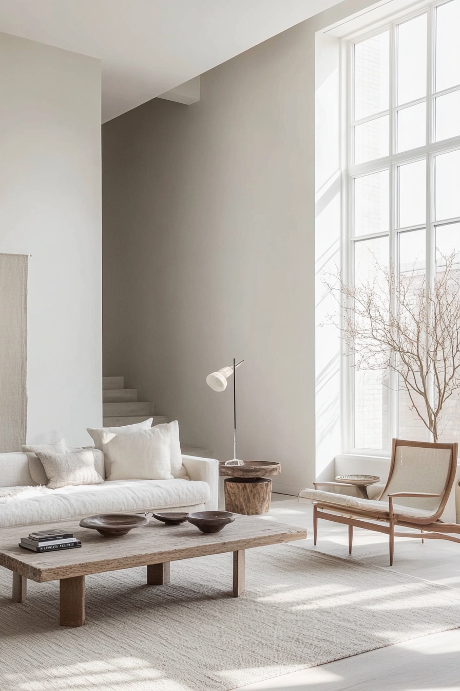 1. Calming Whites and Soft Grays (Minimalist Living Room Ideas) - Minimalist Living Room Ideas