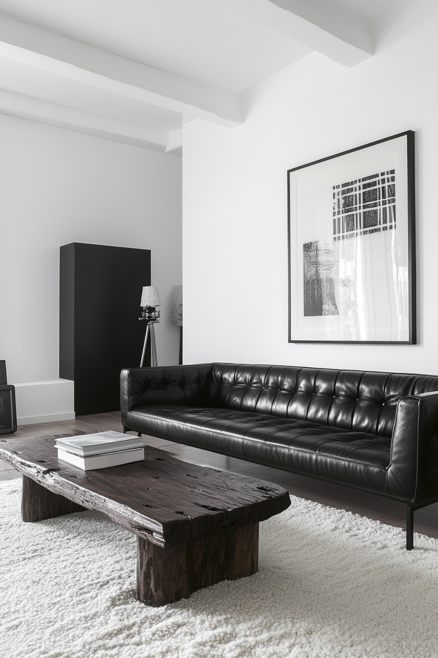 3. Monochrome Black and White (Minimalist Living Room Ideas) - Minimalist Living Room Ideas