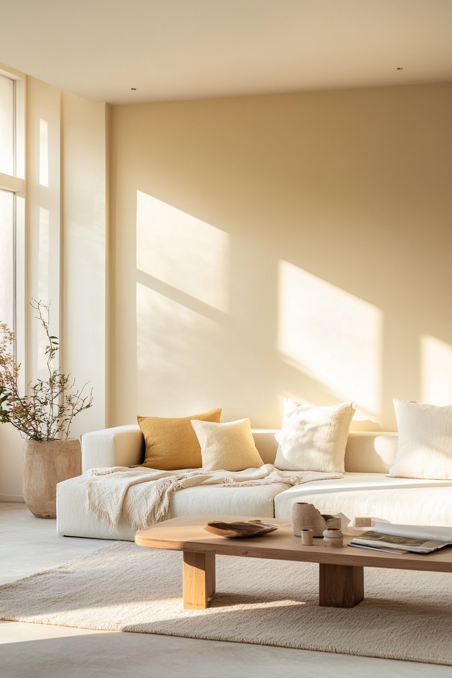 19. Pale Yellow and White (Minimalist Living Room Ideas) - Minimalist Living Room Ideas