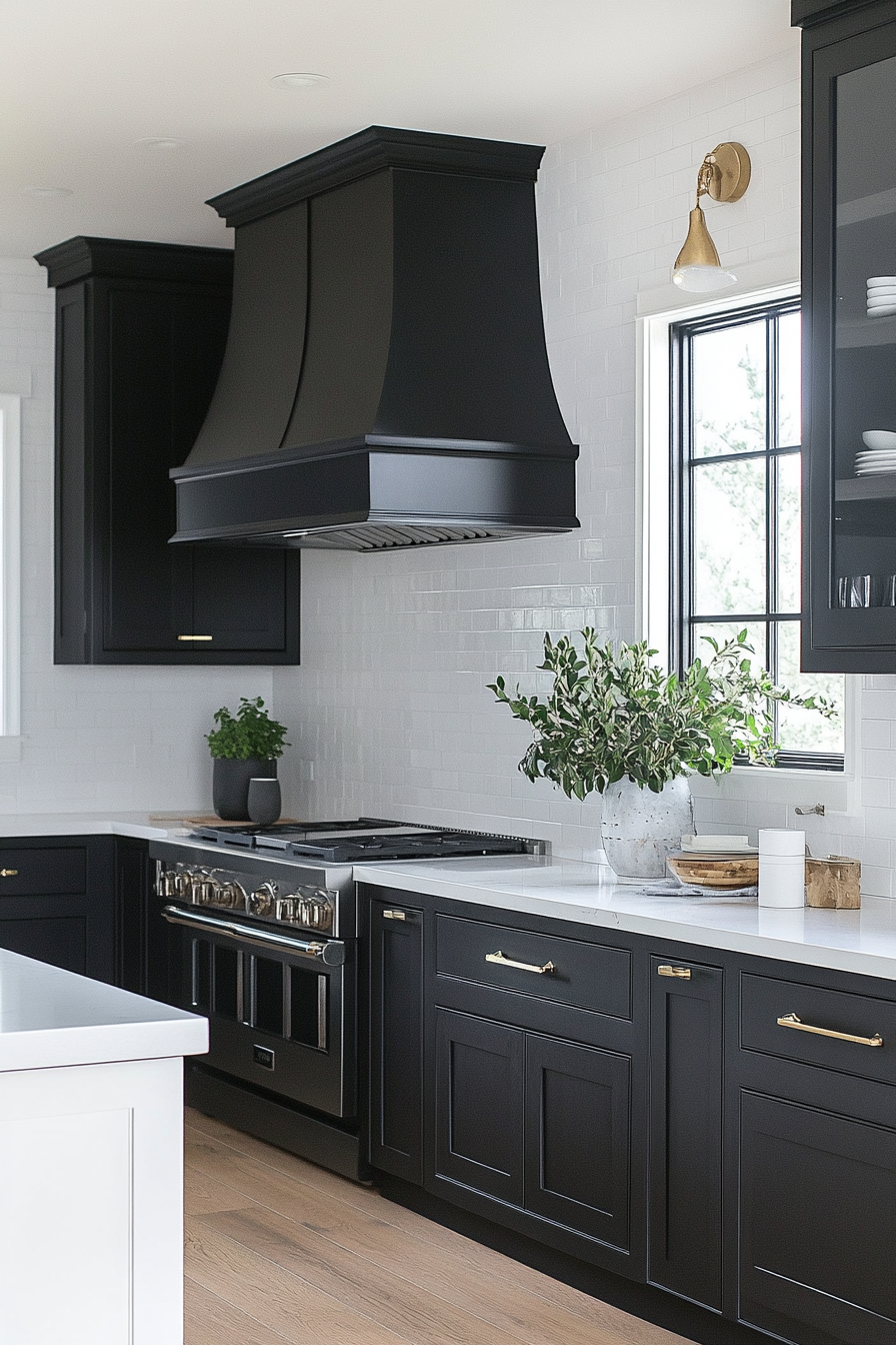 1. Classic Black and White (White And Black Kitchen Ideas) - White And Black Kitchen Ideas