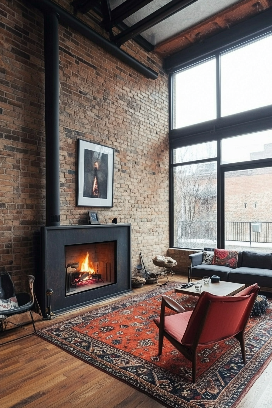 5. Industrial Chic (Living Room Ideas With Fireplace) - Living Room Ideas With Fireplace